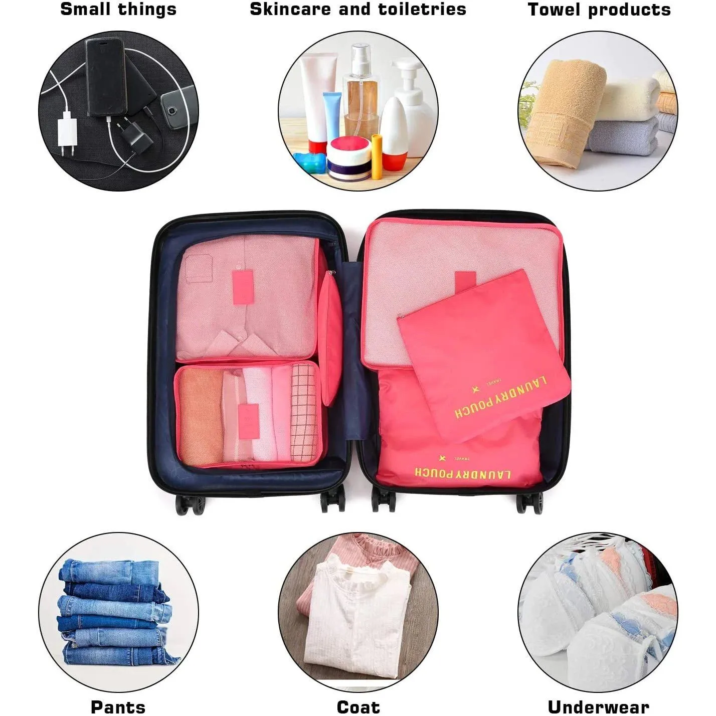 6-Pack: Fitnate Compression Packing Cubes