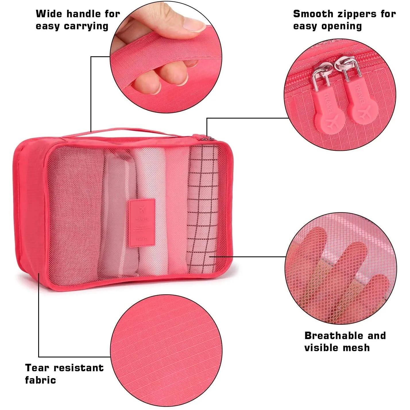6-Pack: Fitnate Compression Packing Cubes