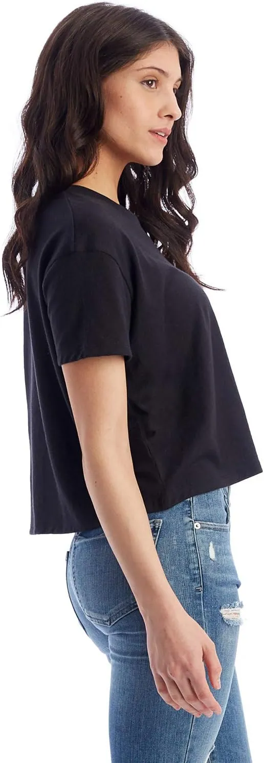 Alternative Women's Cropped T shirt, Headliner Vintage Cropped Tee