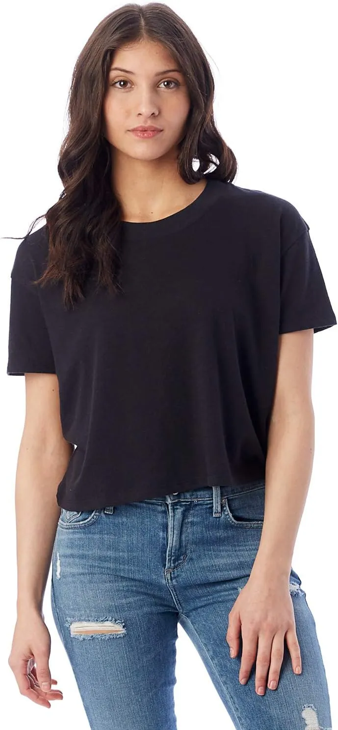 Alternative Women's Cropped T shirt, Headliner Vintage Cropped Tee