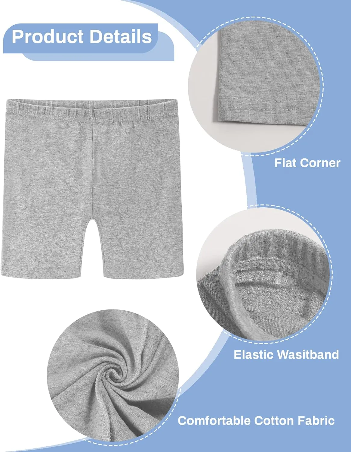 Auranso Girls Bike Shorts Cartwheel Breathable and Safety Biker Under Dress Dance Shorts Kids Clothes