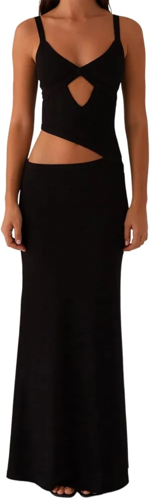 Bodycon Maxi Dress Women Sexy Sleeveless Cutout Low V Neck Spaghetti Strap Backless Solid Hollow Out Long Dresses