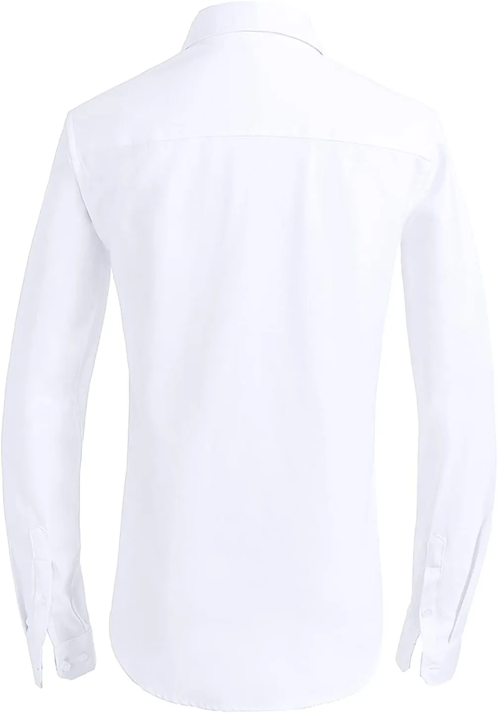 Button Up Shirt Women Long Sleeve Oxford Shirt Classic-Fit Cotton Work Blouse Wrinkle Resistant