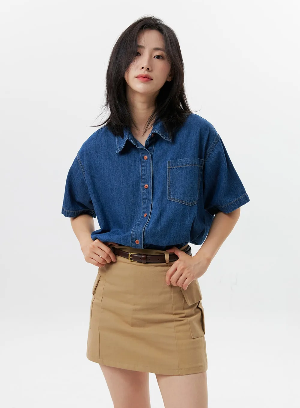 Denim Short Sleeve Shirt OG315