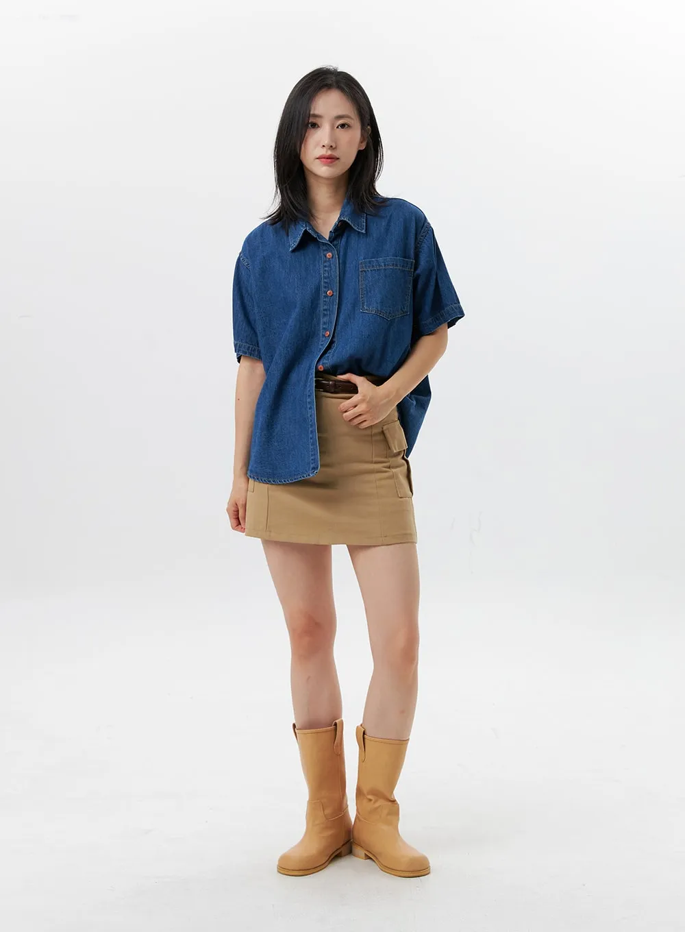 Denim Short Sleeve Shirt OG315