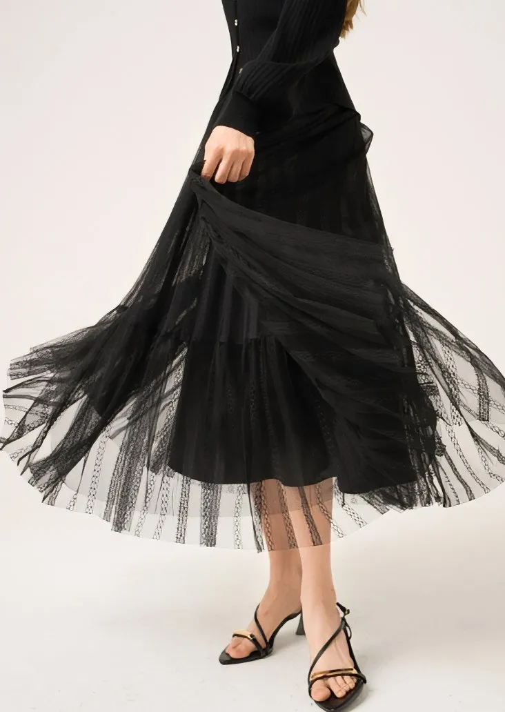JACQUARD PLEATED CAKE SKIRT