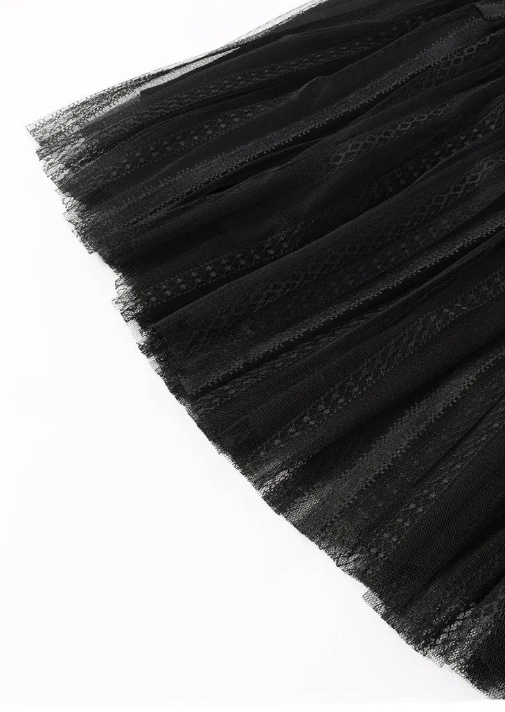 JACQUARD PLEATED CAKE SKIRT