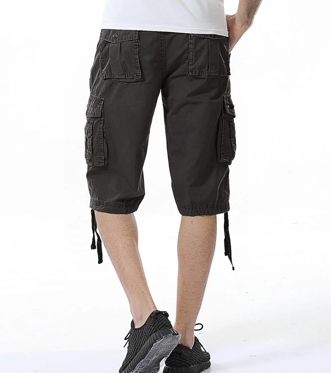 Mens Cargo Shorts Cotton Multi-Pocket Outdoor Camouflage Cargo Shorts