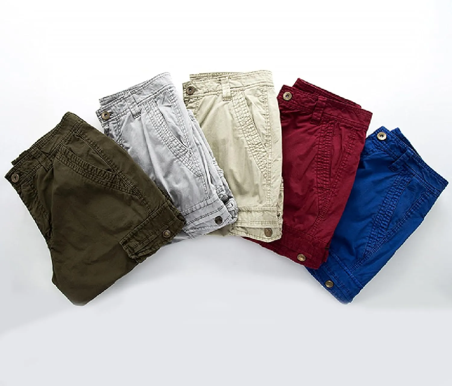 Mens Cargo Shorts Cotton Multi-Pocket Outdoor Camouflage Cargo Shorts
