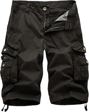 Mens Cargo Shorts Cotton Multi-Pocket Outdoor Camouflage Cargo Shorts