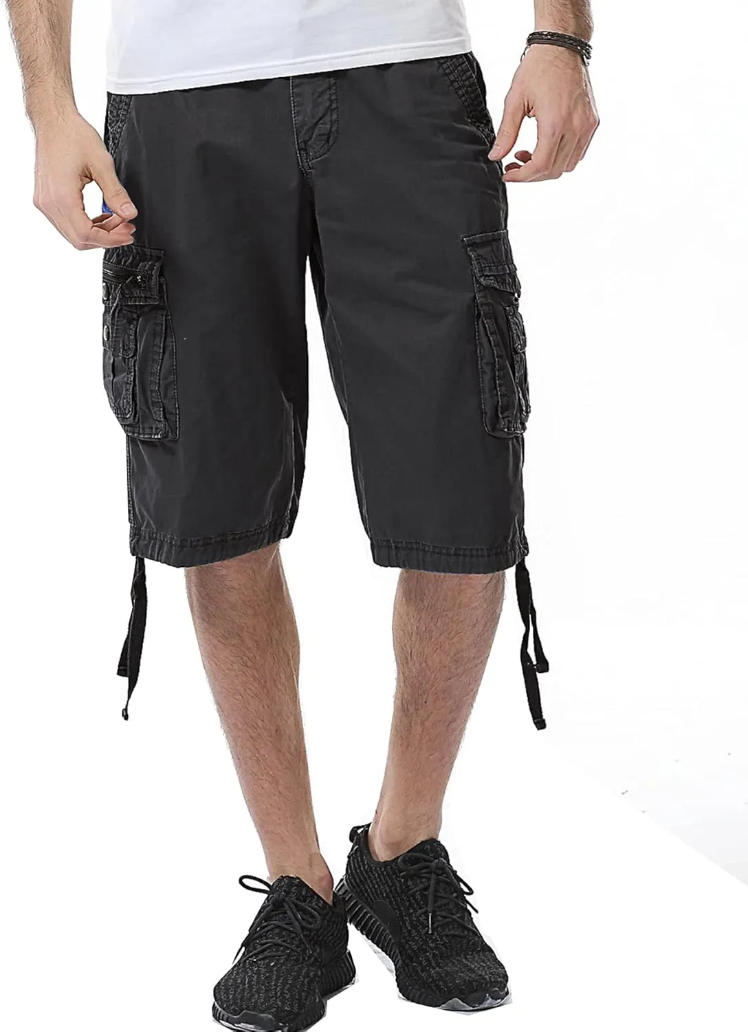 Mens Cargo Shorts Cotton Multi-Pocket Outdoor Camouflage Cargo Shorts