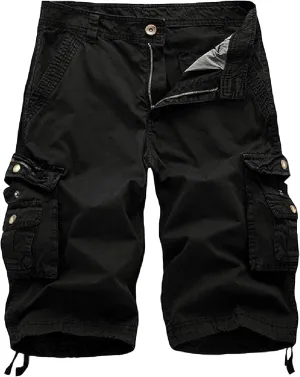 Mens Cargo Shorts Cotton Multi-Pocket Outdoor Camouflage Cargo Shorts