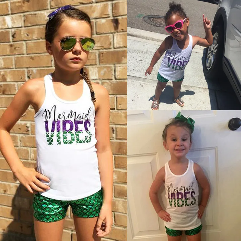 Mermaid Vibes Shorts Set