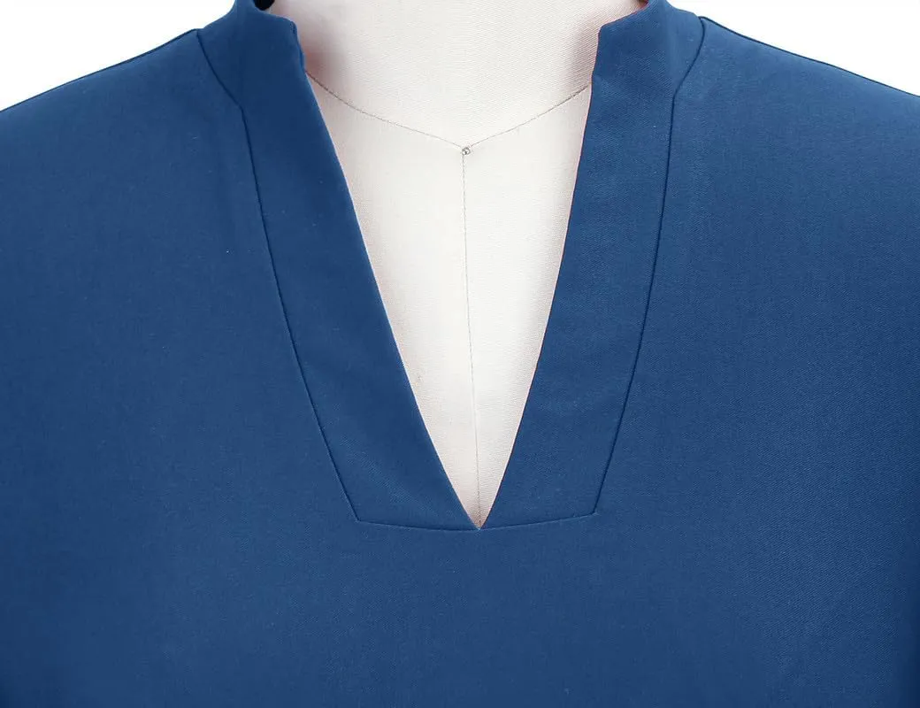 MUXXN Women's 1950s Retro 3/4 Sleeve V Neck Midi Sheath Vintage Cocktail Work Pencil Dresses