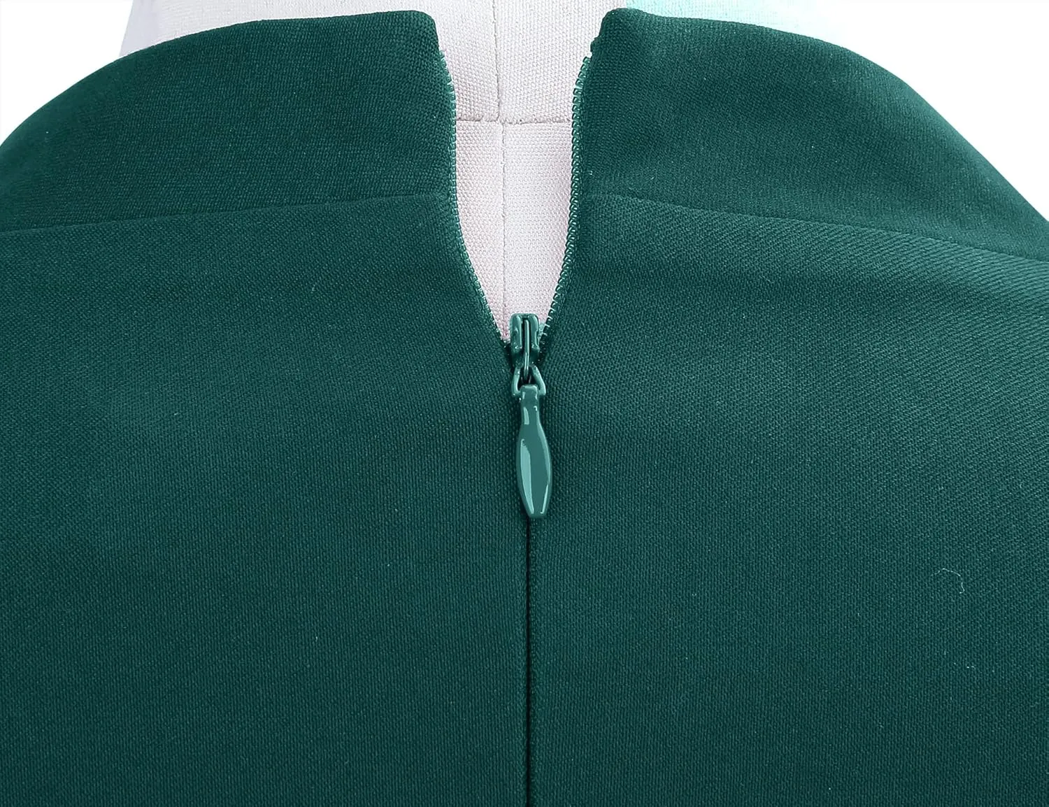 MUXXN Women's 1950s Retro 3/4 Sleeve V Neck Midi Sheath Vintage Cocktail Work Pencil Dresses
