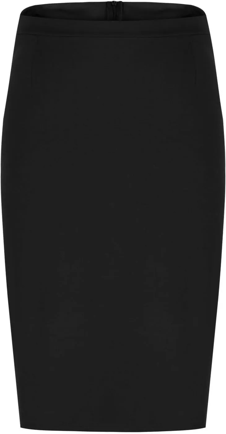 Pencil Skirts for Women Solid Elastic High Waist Below Knee Bodycon Skort Casual Business Office Work Slim Fit Skirt