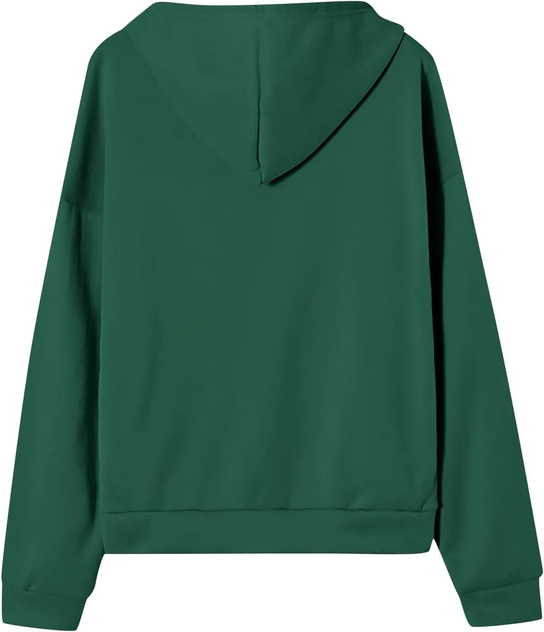 Tops for Women Zip Up Hooded Sweatshirt Ladies Solid Color Long Sleeve Casual Loose Lightweight Jacket with Pockets