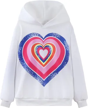 WELAKEN Teen Girls Graphic Hoodie Sweatshirt Long Sleeve Printed Pullover Sweatshirts,6-14