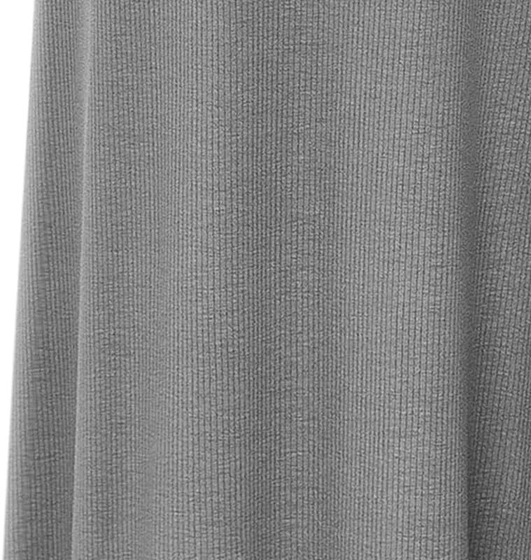 Womens Knit Long Skirts with Side Slit | Ribbed High Waist Stretch Skirt with Drawstring, Casual Solid Dresses